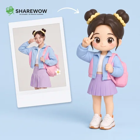 포트폴리오-사진 한 장으로 만든 1인 3D 카툰 피규어 제작 사례