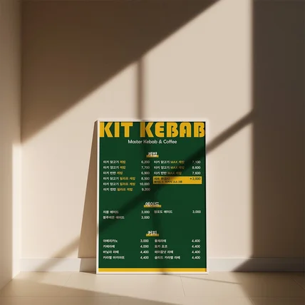 포트폴리오-텍스트 메뉴판 디자인