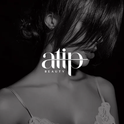 포트폴리오-뷰티샵 'atip' 로고디자인