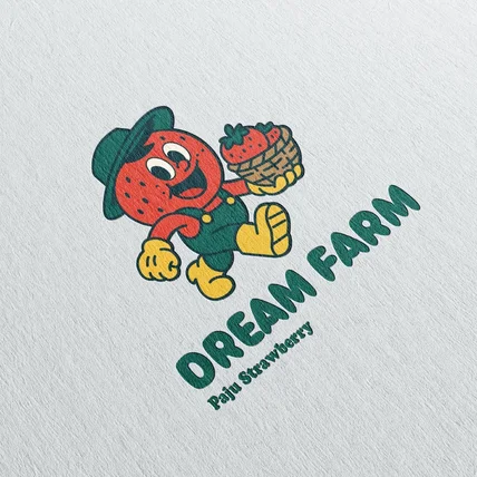 포트폴리오-파주 딸기 드림팜 로고디자인