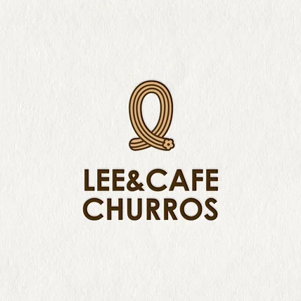 포트폴리오-카페/디저트 브랜드 LEE&CAFE 츄러스 로고디자인 작업