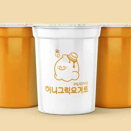 포트폴리오-허니그릭요거트 캐릭터 로고제작