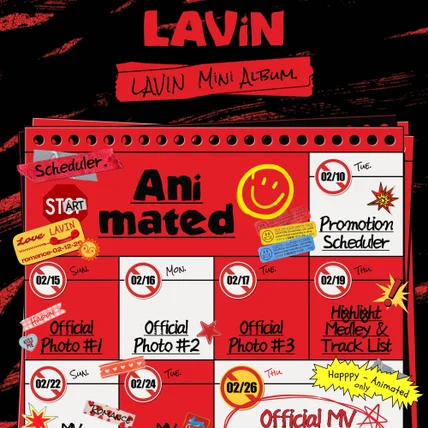 포트폴리오-LAVIN Mini Album [Animated] 스케줄러 디자인