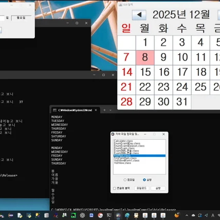 포트폴리오-JAVA 소스 컴파일 및 생성된 클래스 파일을 실행시키는 프로그램
