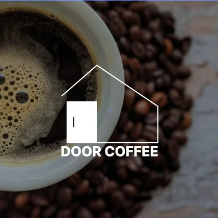 포트폴리오-문을 여는 순간, DOOR COFFEE 로고디자인