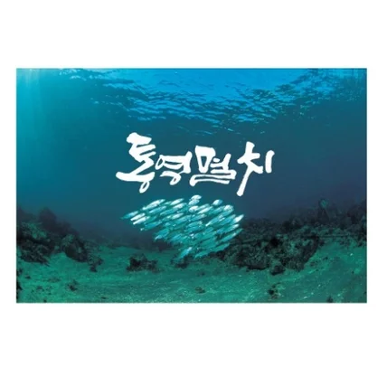 포트폴리오-통영멸치 캘리그라피 타이틀 작업