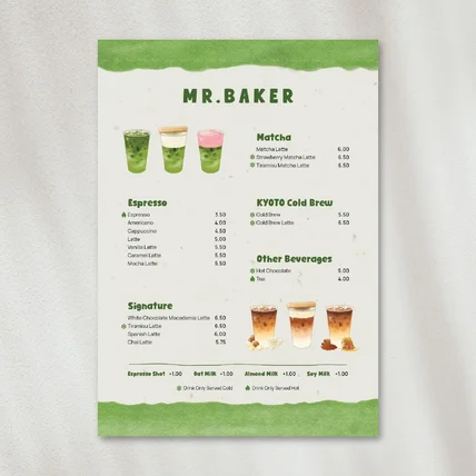 포트폴리오-일러스트 메뉴 디자인