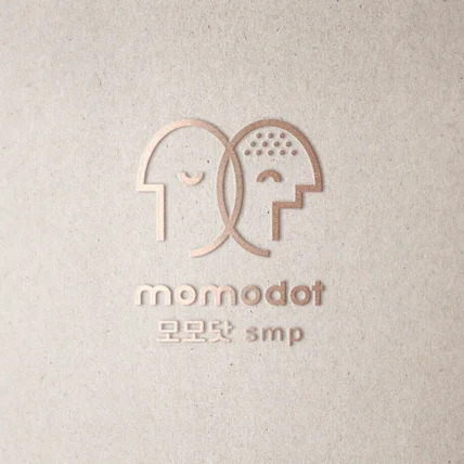 포트폴리오-두피문신 업체 '모모닷' 로고디자인