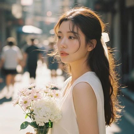 포트폴리오-AI 필름 포트레이트 비주얼 패키지 | Sunlit Bloom Diary Concept