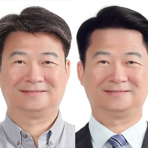 포트폴리오-[포토샵 작업] 개인 일반사진을 여권용 증명사진으로 보정·편집 사례