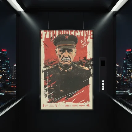 포트폴리오-권력의 긴장을 시각화한 영화 포스터, 무게감 있는 포스터 디자인