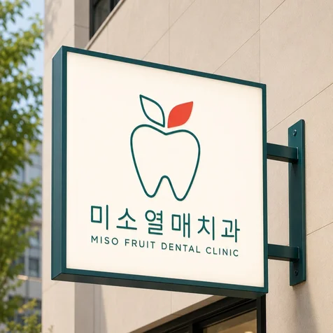 포트폴리오-미소열매치과 병원로고 로고디자인 로고제작