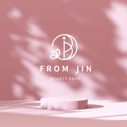 포트폴리오-뷰티샵 ' FROM JIN' 로고디자인