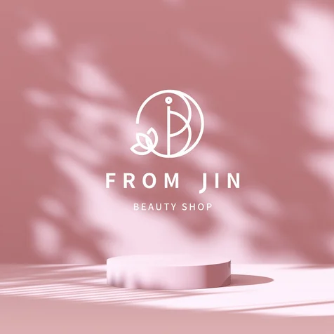 포트폴리오-뷰티샵 ' FROM JIN' 로고디자인