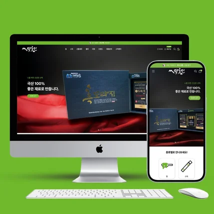 포트폴리오-건강식품 전문 브랜드 쇼핑몰 제작