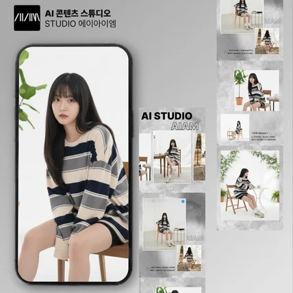 포트폴리오-AI모델 오버핏 맨투맨 상세페이지