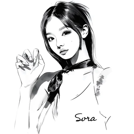 포트폴리오-선물용 인물화 셀피 손그림 일러스트 수채화