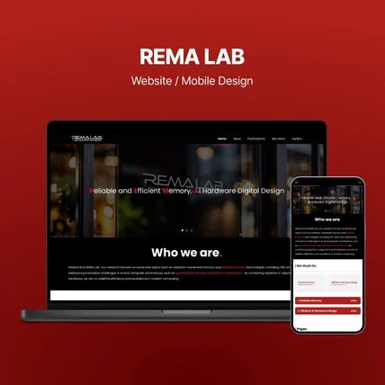 포트폴리오-REMA Lab_연구실 홈페이지 디자인