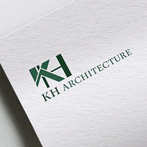 포트폴리오-'KH ARCHITECTURE' 로고