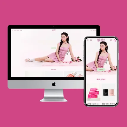 포트폴리오-화장품 브랜드 하우스오브허 쇼핑몰 제작