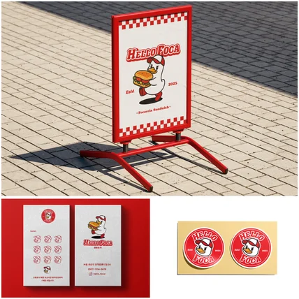 포트폴리오-샌드위치가게 캐릭터 로고