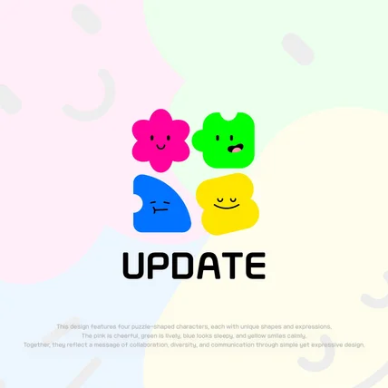 포트폴리오-UPDATE(대학생 네트워킹 플랫폼) - LOGO DESIGN(CHARACTER)