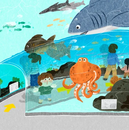 포트폴리오-어린이 동화 그림책 수족관 일러스트