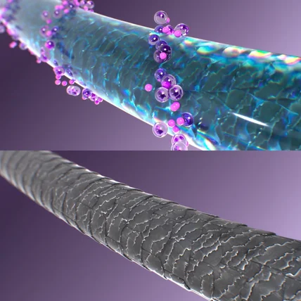 포트폴리오-[3D 모델링] 모발 트리트먼트 효능 영상