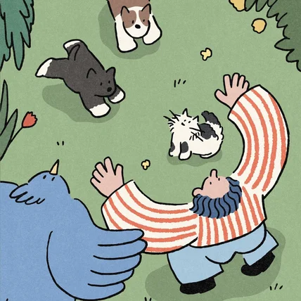 포트폴리오-파란새와 따뜻한 정원