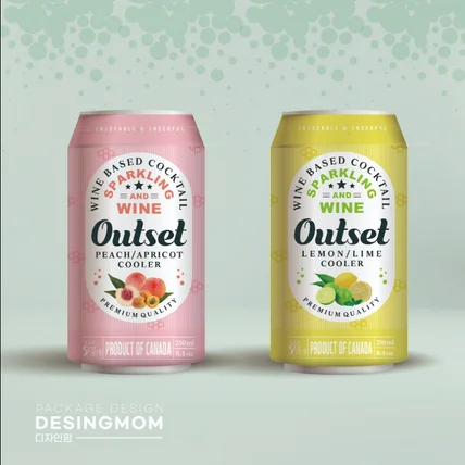 포트폴리오-스파클링 와인 캔 디자인