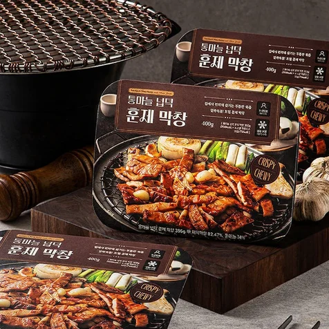포트폴리오-훈제 막창 밀키트 세련된 패키지 디자인