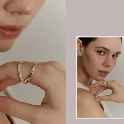 포트폴리오-시선이 머무는, 디자인 실버 주얼리 모델 룩북 [촬영/보정]