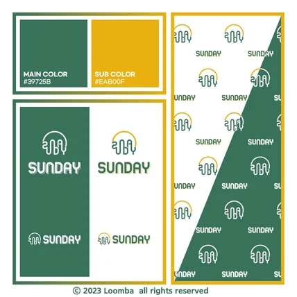 포트폴리오-신선하고 세련된 로고 디자인 제작 _ 샐러드 전문점 _ SUNDAY