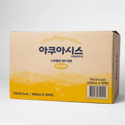 포트폴리오-[패키지 디자인] 아쿠아시스 레몬 탄산수 박스