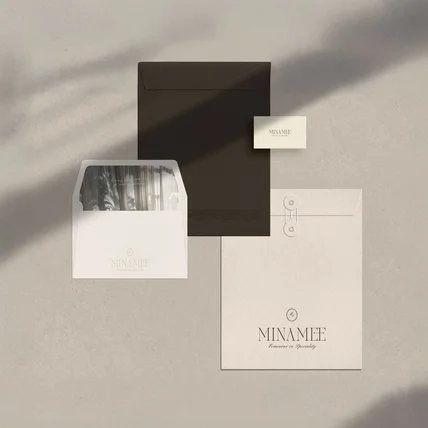 포트폴리오-의류 쇼핑몰 로고 _ MINAMEE 로고디자인 로고제작