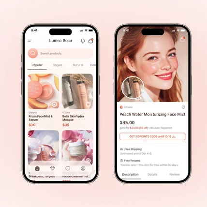 포트폴리오-스킨케어 미국 쇼핑몰 앱 UX/UI