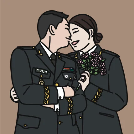 포트폴리오-웨딩사진 라인드로잉67