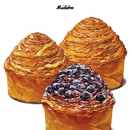 포트폴리오-패키지용 몽블랑 베이커리류 수채화