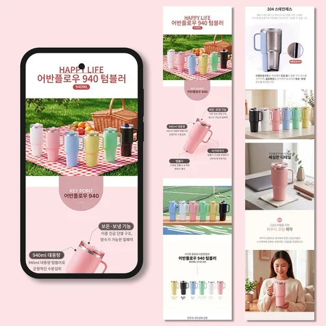 포트폴리오-텀블러 제품 AI기획 상세페이지