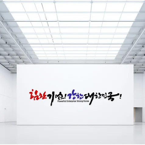 포트폴리오-"힘찬 기업 강한 대한민국" 방송 타이틀 캘리그라피