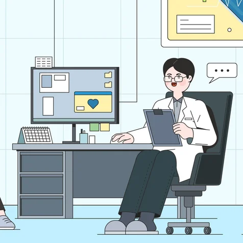 포트폴리오-[의료 일러스트] PPT 표지 삽입용 벡터 일러스트