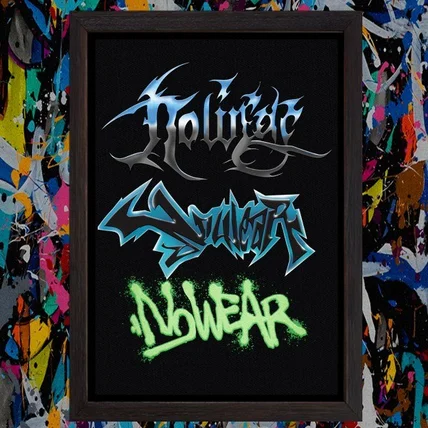 포트폴리오-NOWEAR 레터링 그래픽 디자인 작업