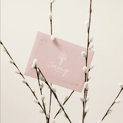 포트폴리오-꽃집 Snug 로고디자인