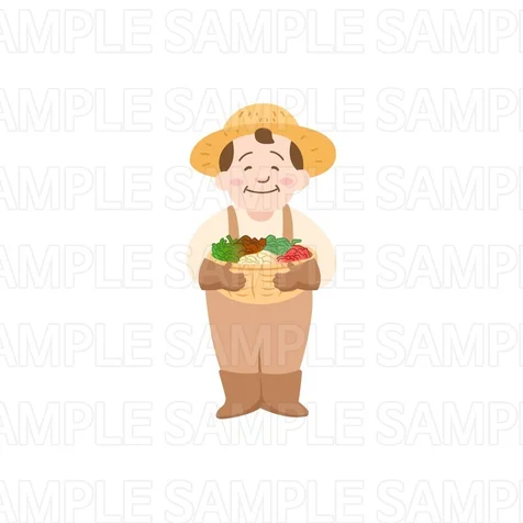 포트폴리오-나물 사업 농부 캐릭터