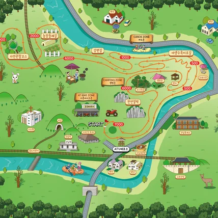 포트폴리오-문경 걷기코스 안내도