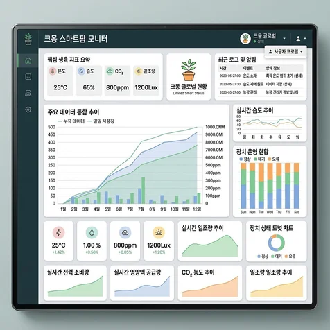 포트폴리오-크로프트 스마트팜 실시간 센서 모니터링 대시보드