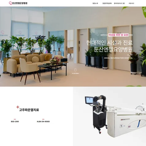 포트폴리오-둔산엔젤요양병원 홈페이지