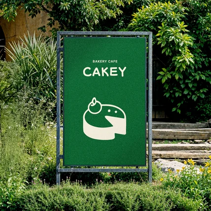 포트폴리오-한 입의 달콤함, 한 조각의 미소를 담은 '베이커리 카페 로고' 제작