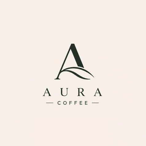 포트폴리오-' AURA CAFFEE ' 카페 로고 디자인