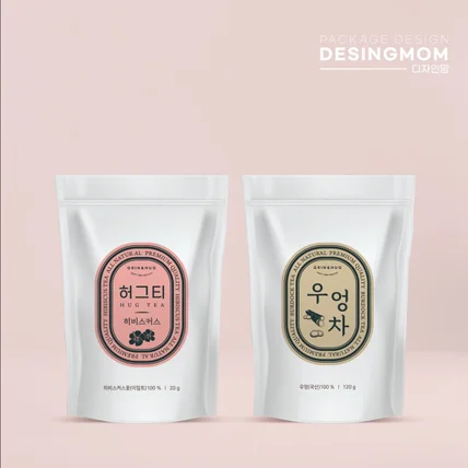 포트폴리오-건강티백차 파우치 디자인